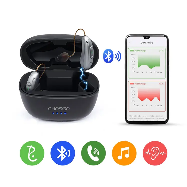 Bluetooth Hearing Aids | AI Noise Reduction